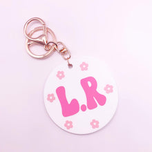 Load image into Gallery viewer, Personalised White Keychain