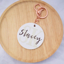 Load image into Gallery viewer, Personalised White Keychain