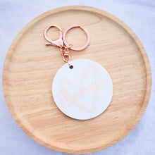 Load image into Gallery viewer, Personalised White Keychain