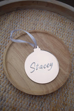 Load image into Gallery viewer, Personalised Rose Gold Mirror Bauble