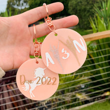 Load image into Gallery viewer, Personalised Peach Keychain
