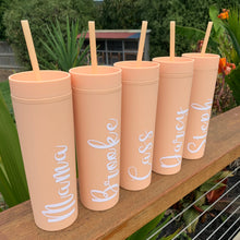 Load image into Gallery viewer, Peach Personalised Tumbler