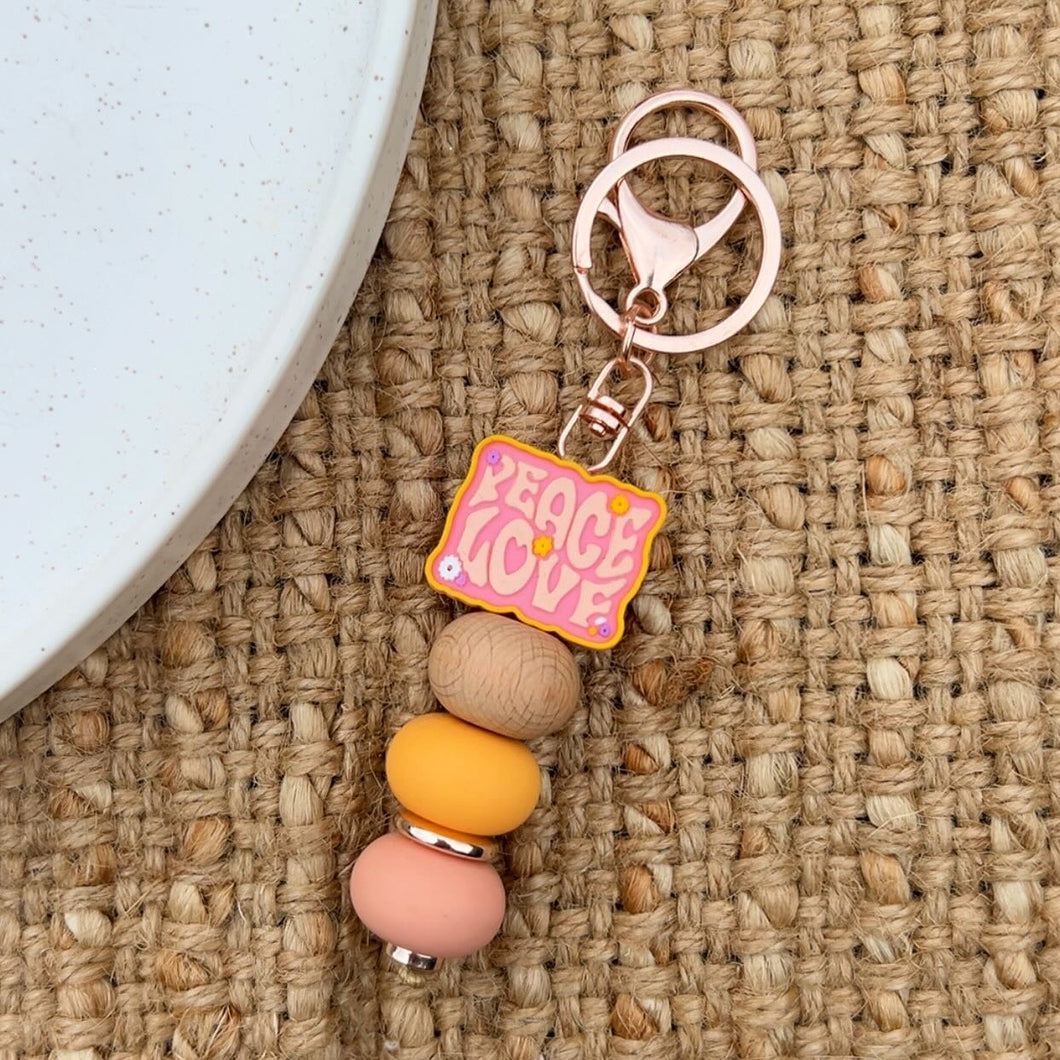 Peace & Love Keychain
