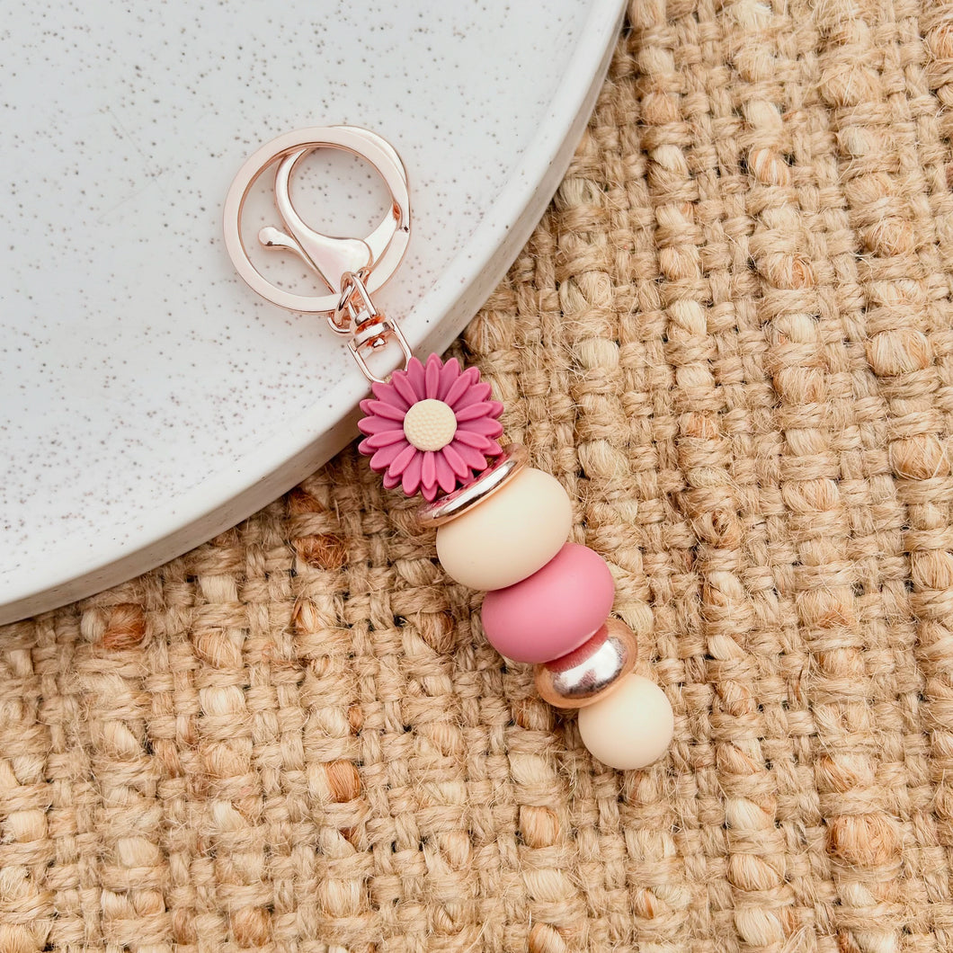 Fuchsia Flower Keychain