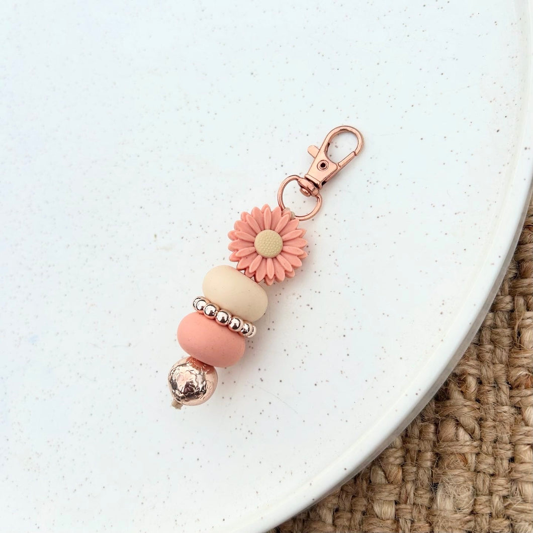 Peach Flower Mini Keychain