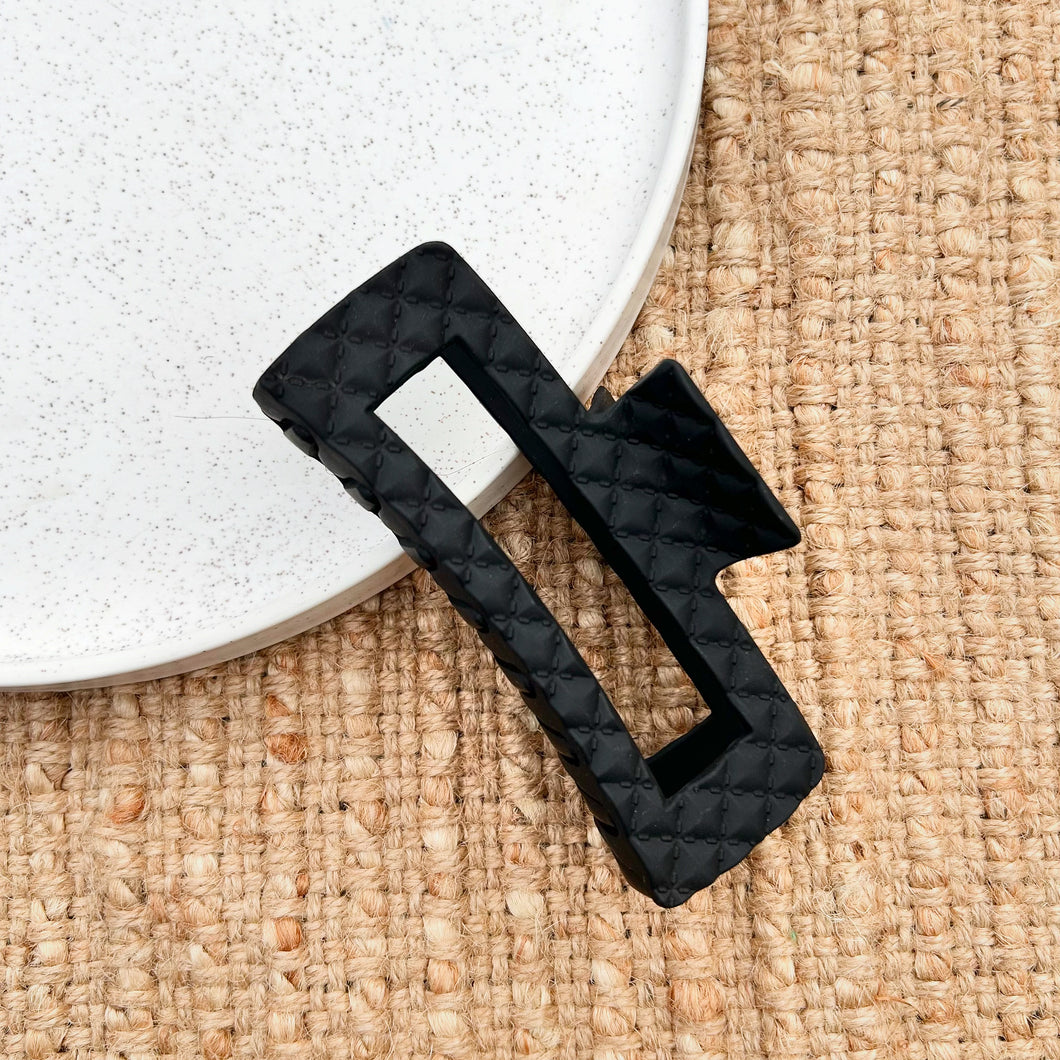 Black Pattern Claw Clip