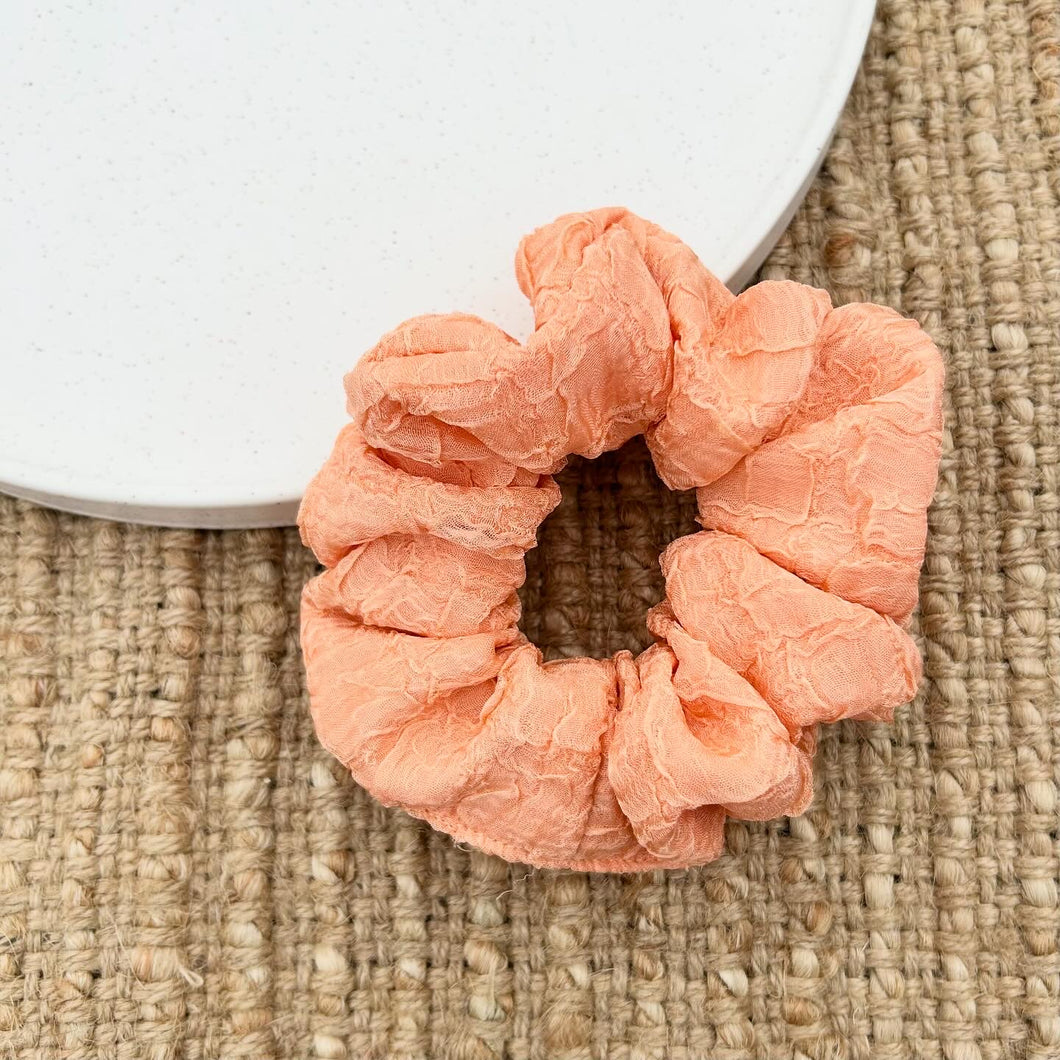 Peach Texture Scrunchie