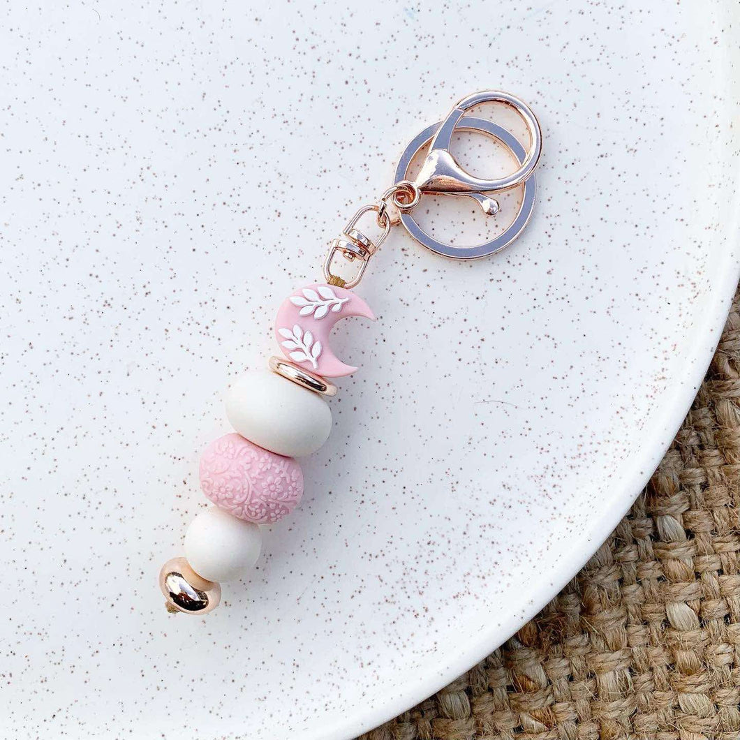 Light Pink Moon Keychain