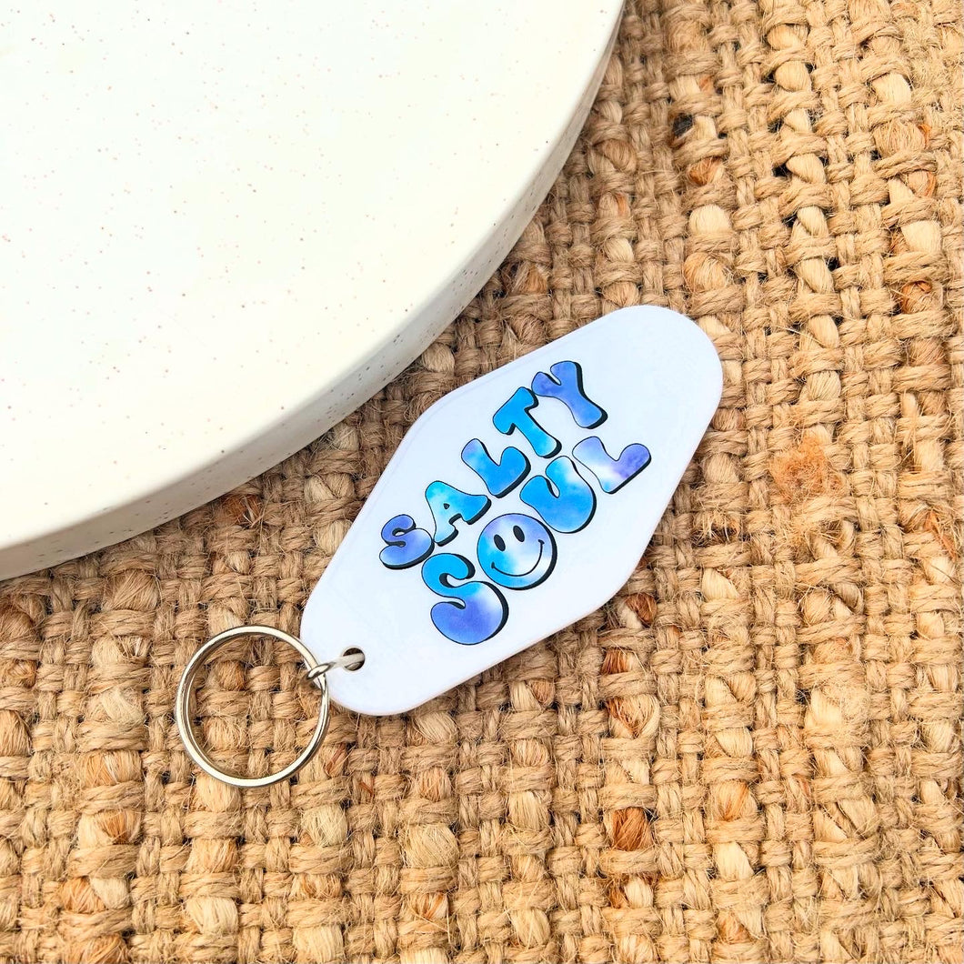White Salty Soul Keychain