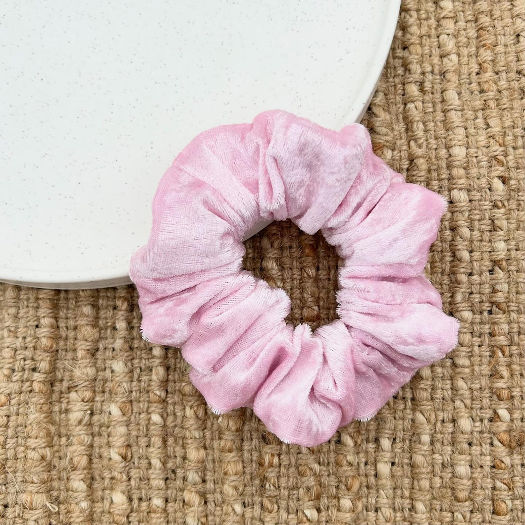 Baby Pink Velvet Scrunchie