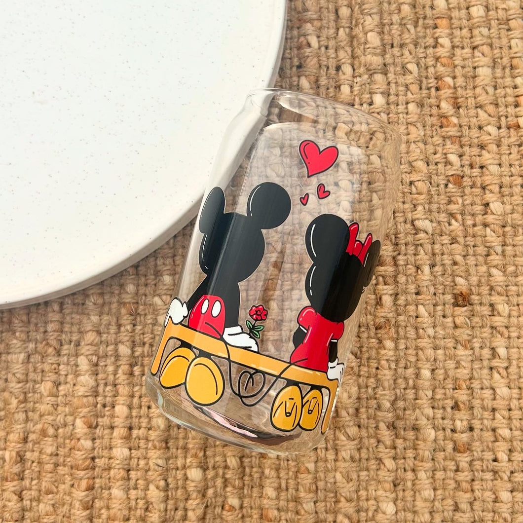 Mouse Love Glass Can Tumbler