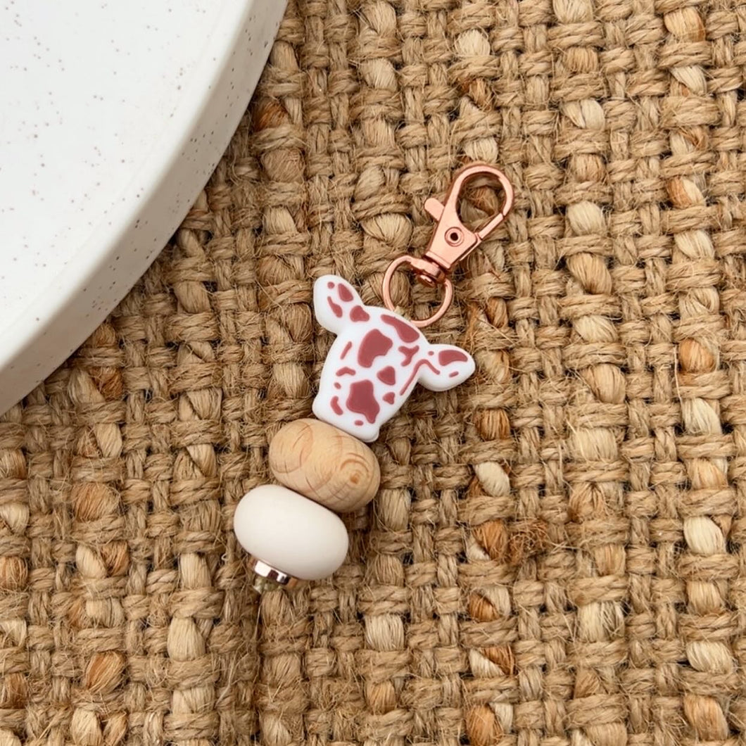 Brown Cow Mini Keychain