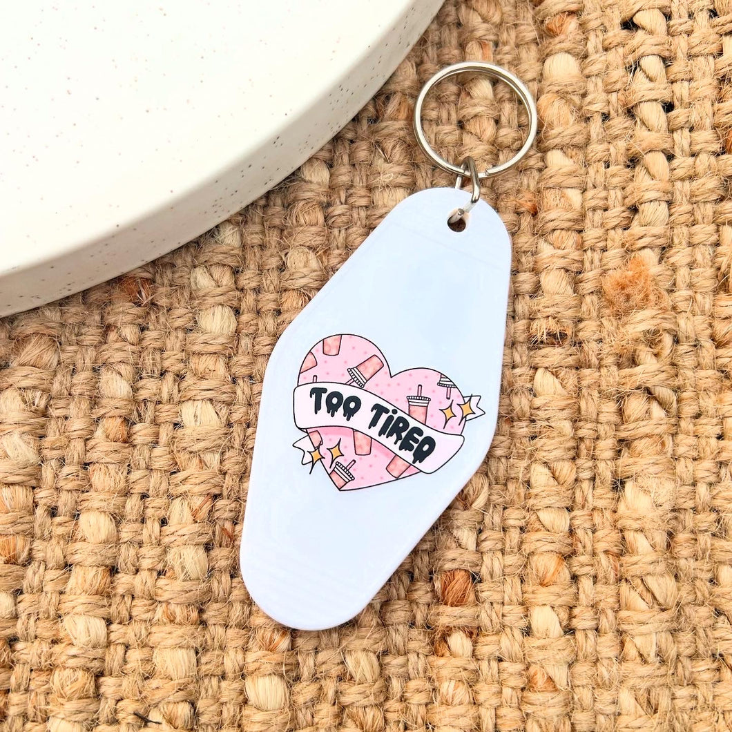 White Tired Keychain