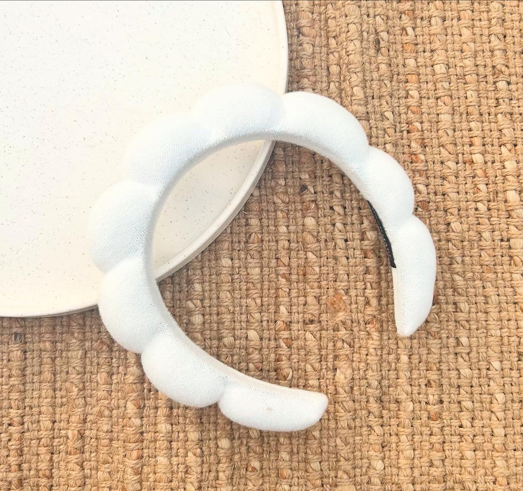 Milky White Makeup Headband
