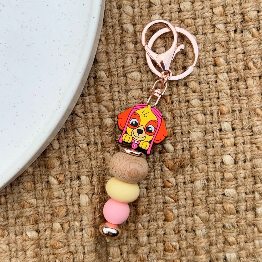 Girl Dog Keychain