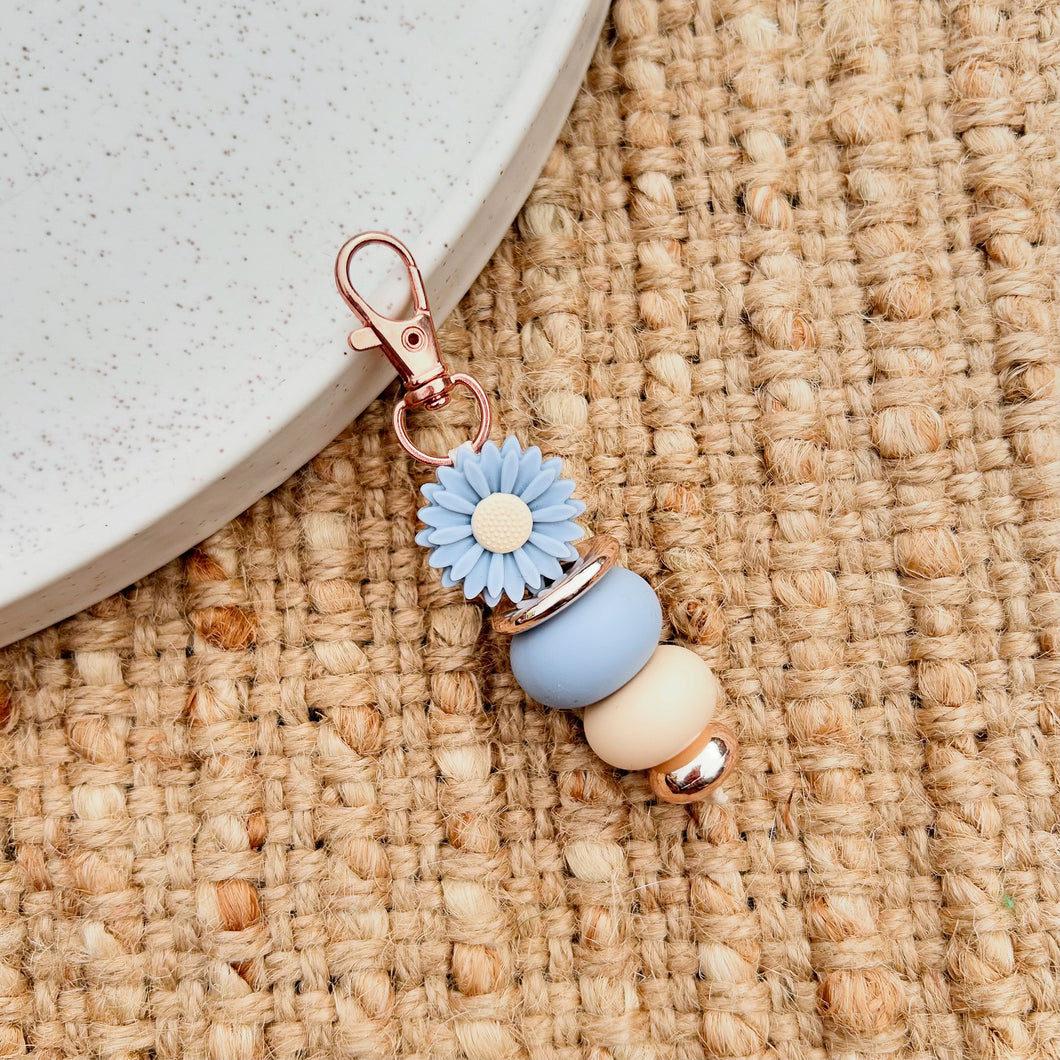 Blue Flower Mini Keychain