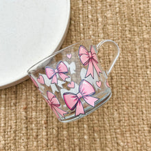 Load image into Gallery viewer, Pink Bows Glass Mug
