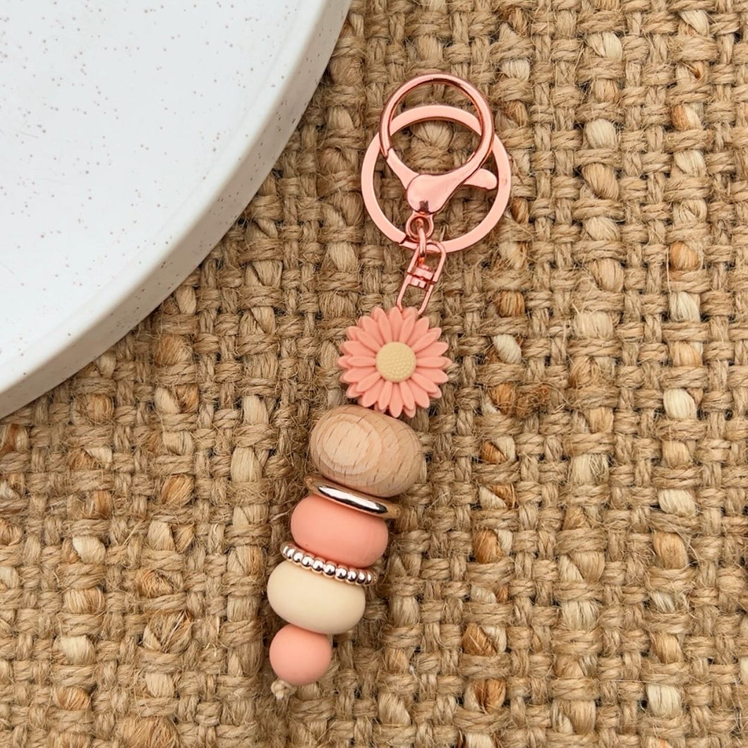 Peach Flower Keychain