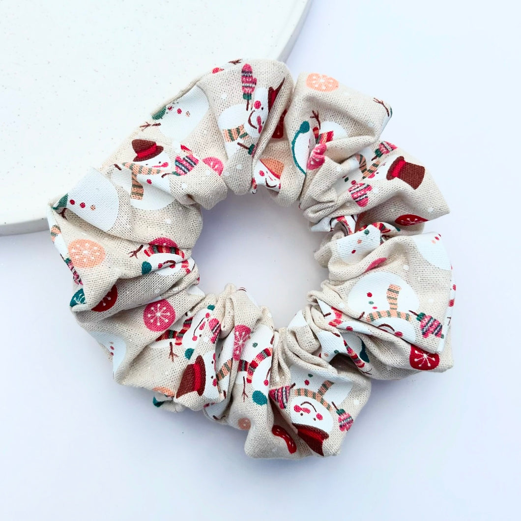 Xmas Snowmen Scrunchie