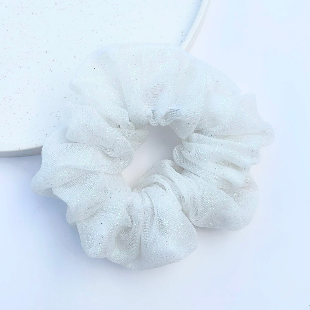 Glitter Snow Scrunchie