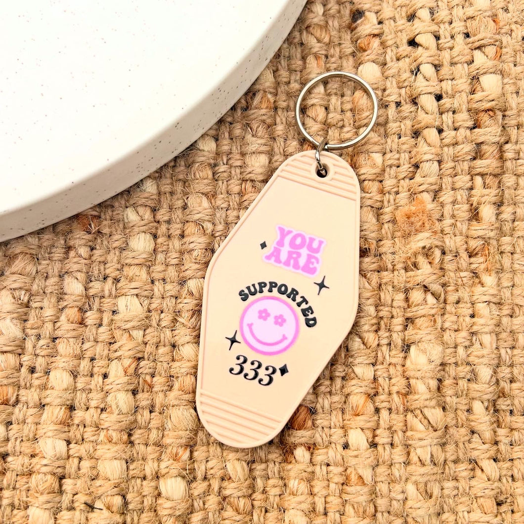 Beige 333 Keychain