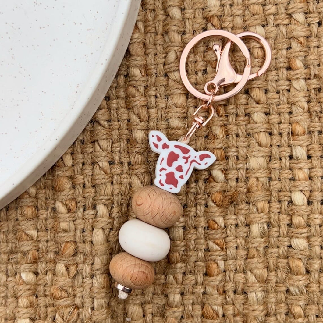 Brown Cow Keychain