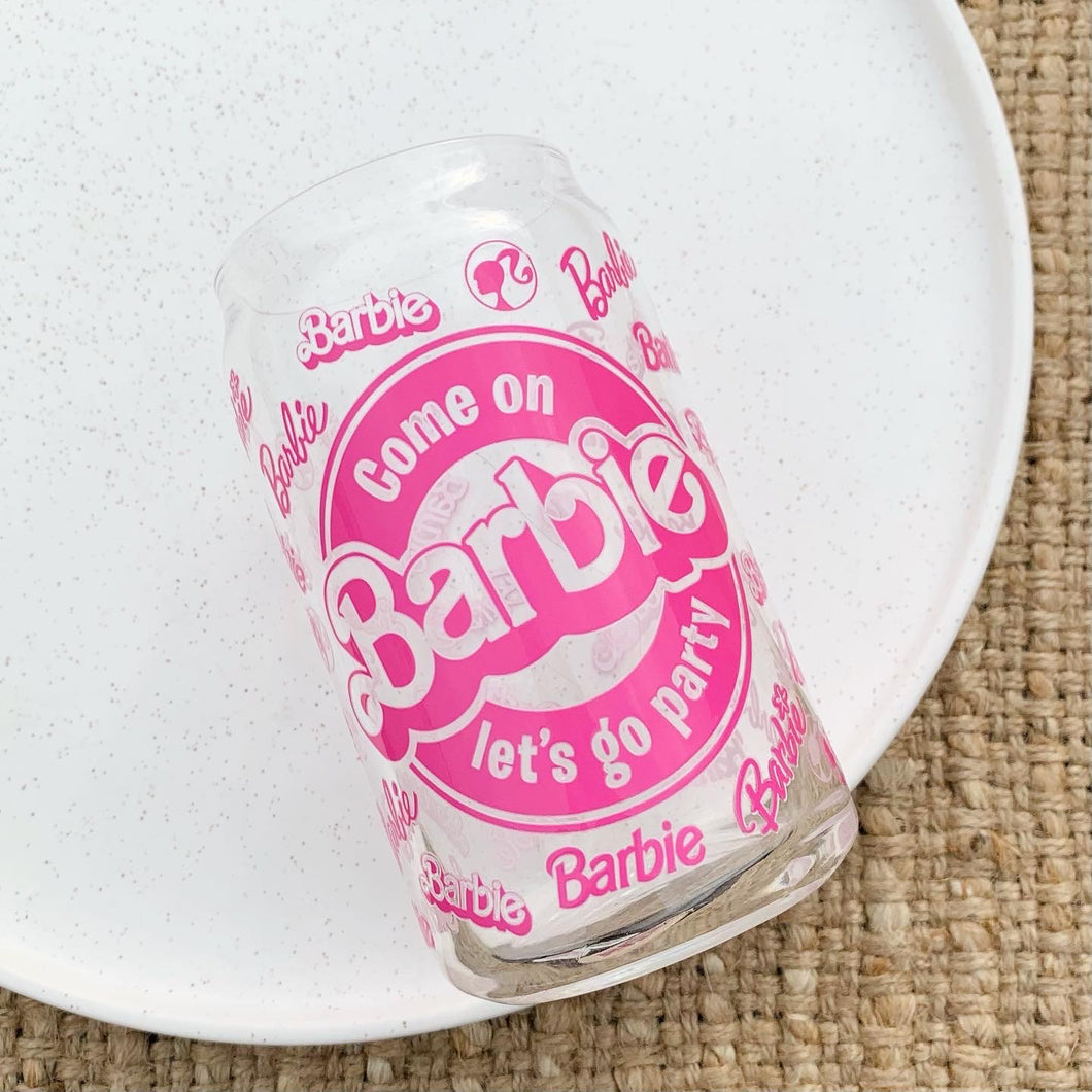 Barbie Glass Can Tumbler