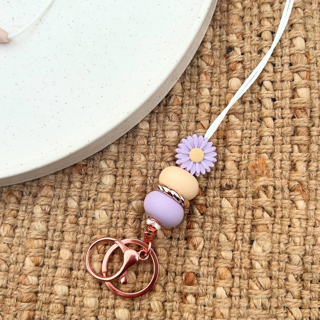 Lilac Daisy Lanyard