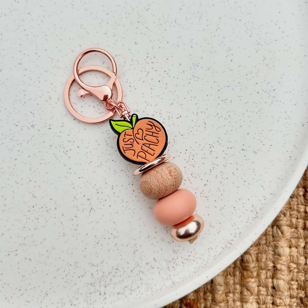 Peach Keychain