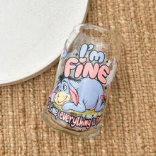 Load image into Gallery viewer, I’m Fine Glass Can Tumbler
