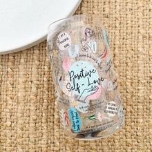 Load image into Gallery viewer, Positive Self Love Glass Can Tumbler
