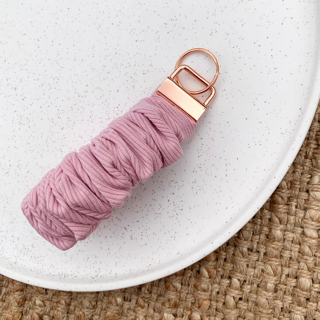 Pink Ribbed Wristlet