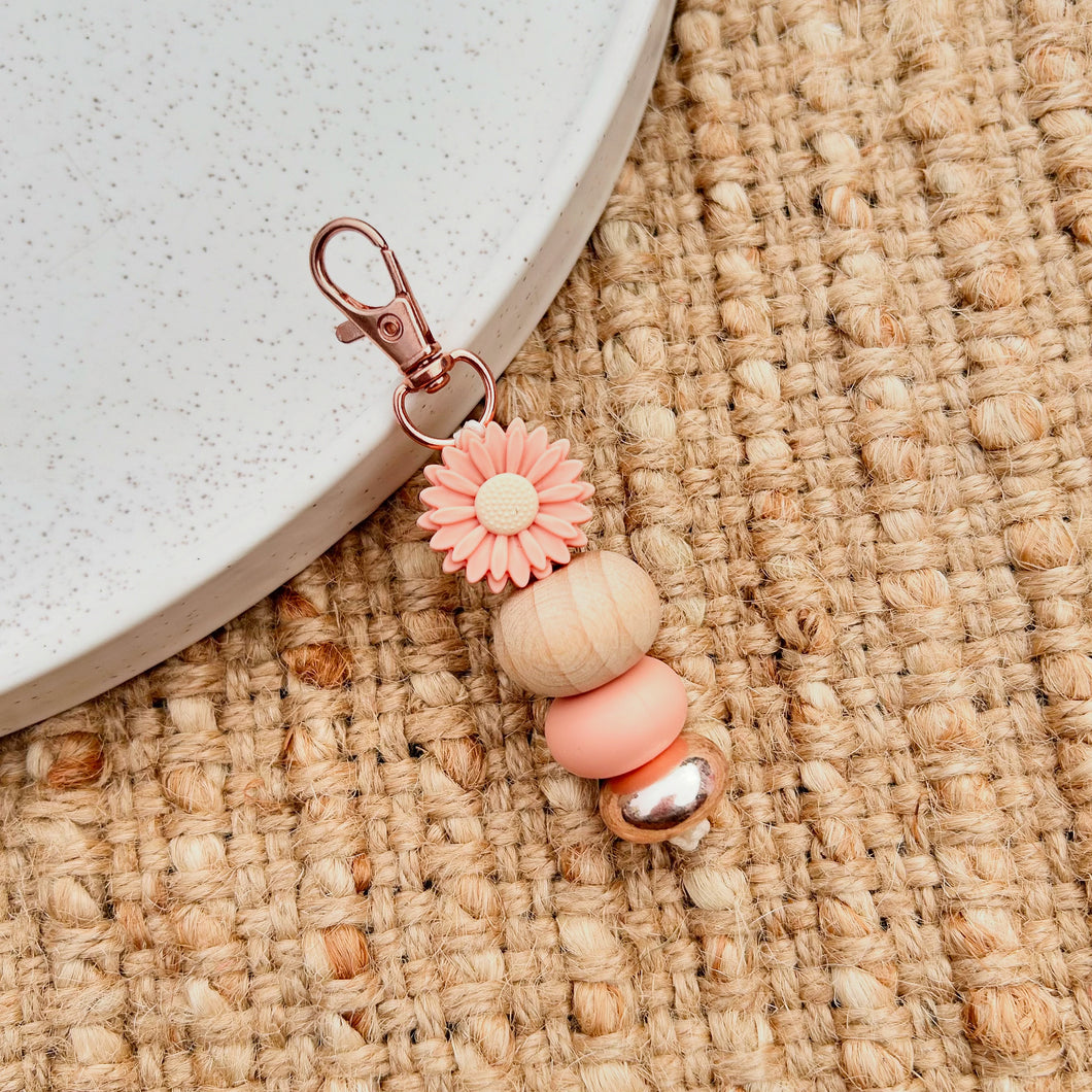 Peach Flower Mini Keychain