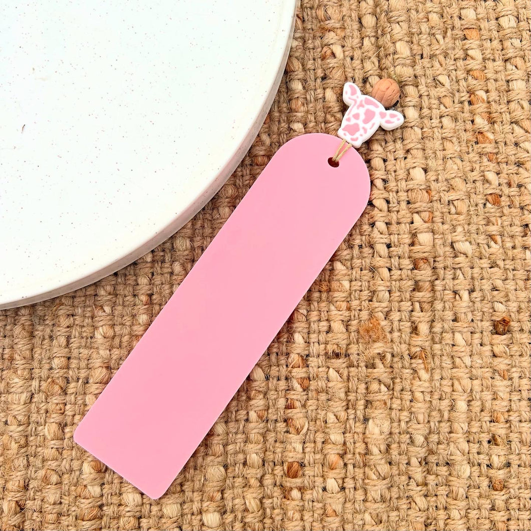 Pink Cow Bookmark