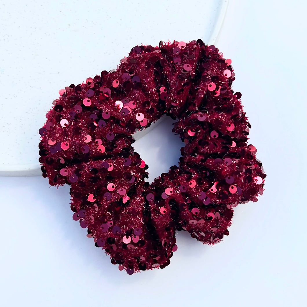 Red Sequin Scrunchie