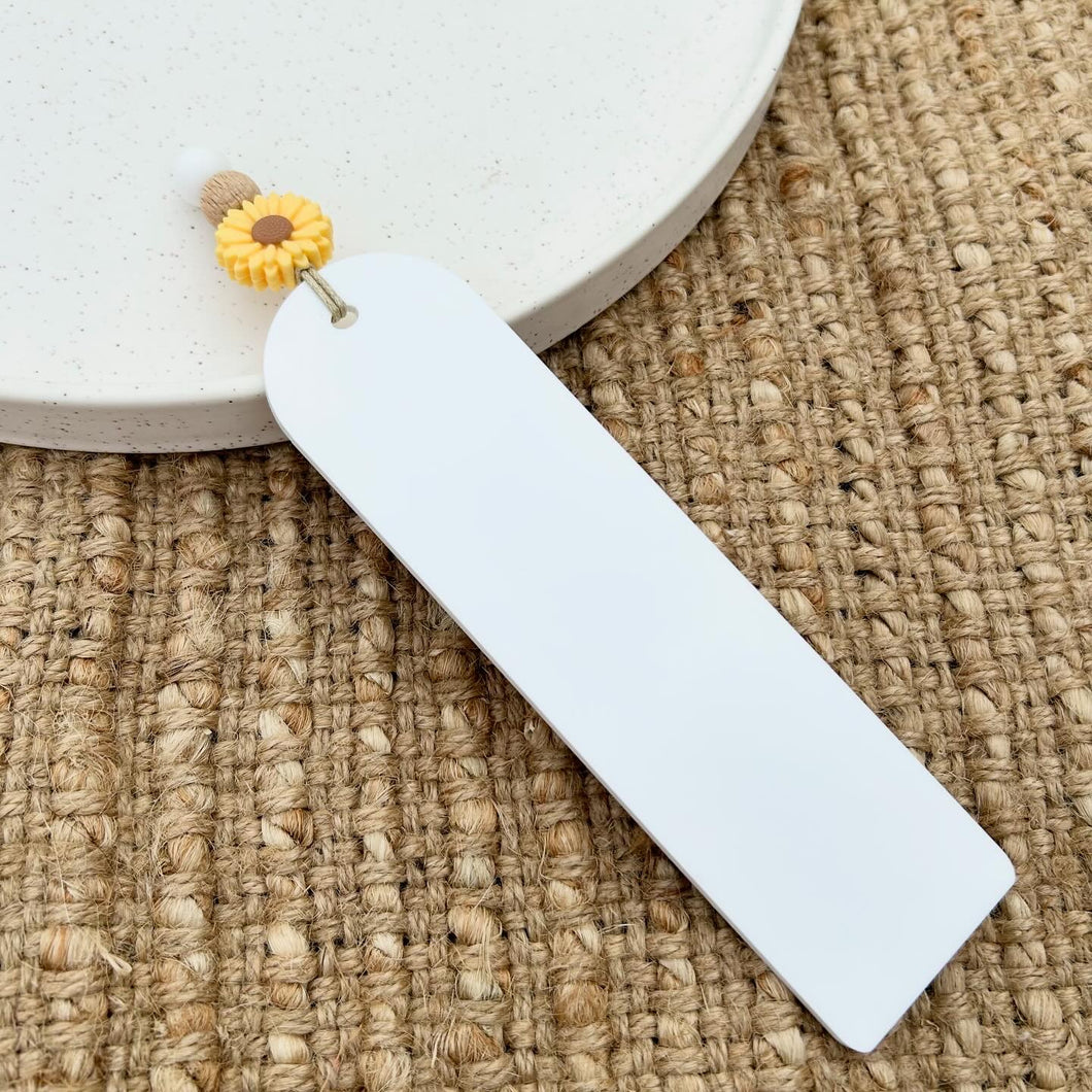 White Sunflower Bookmark