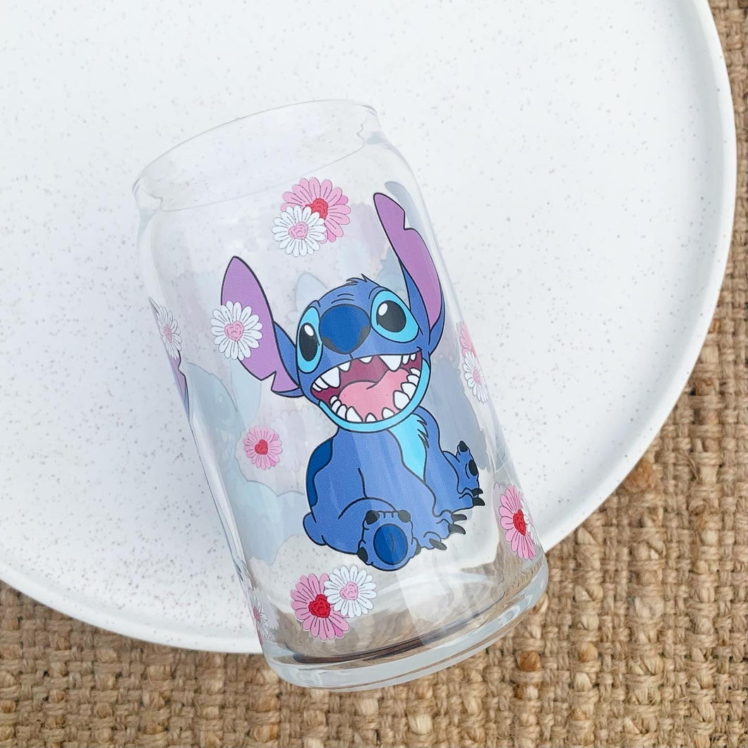 Stitch Glass Can Tumbler