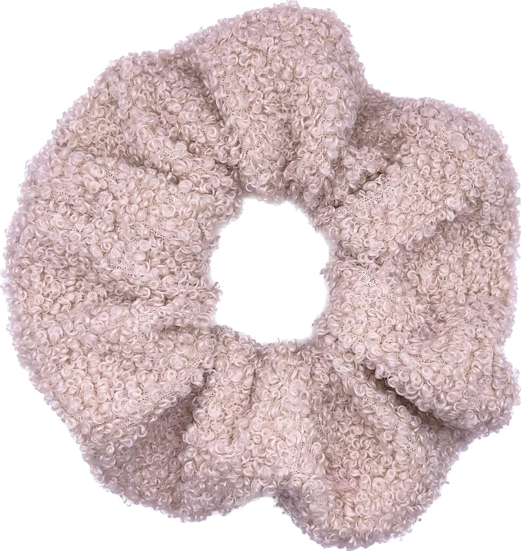 Beige Boucle Scrunchie