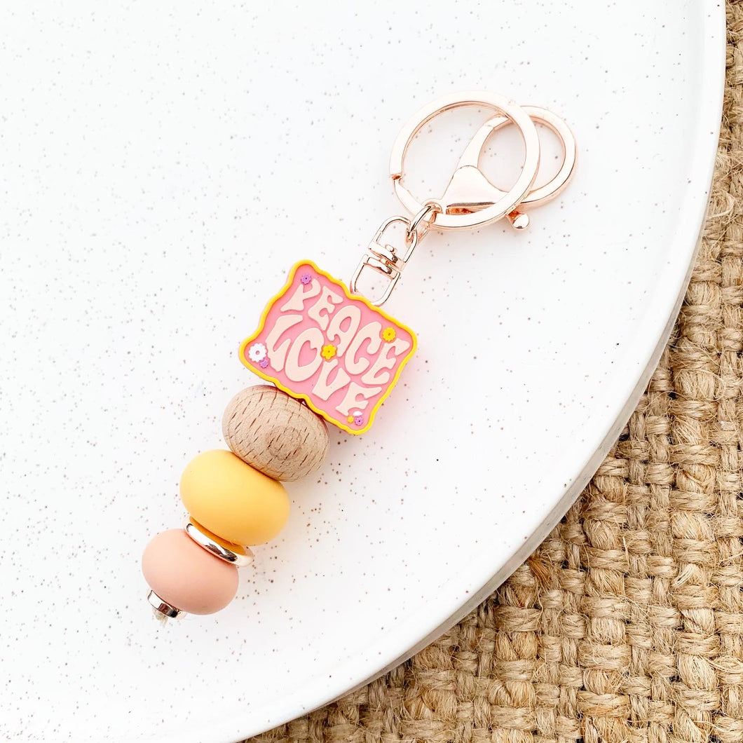 Peace & Love Keychain