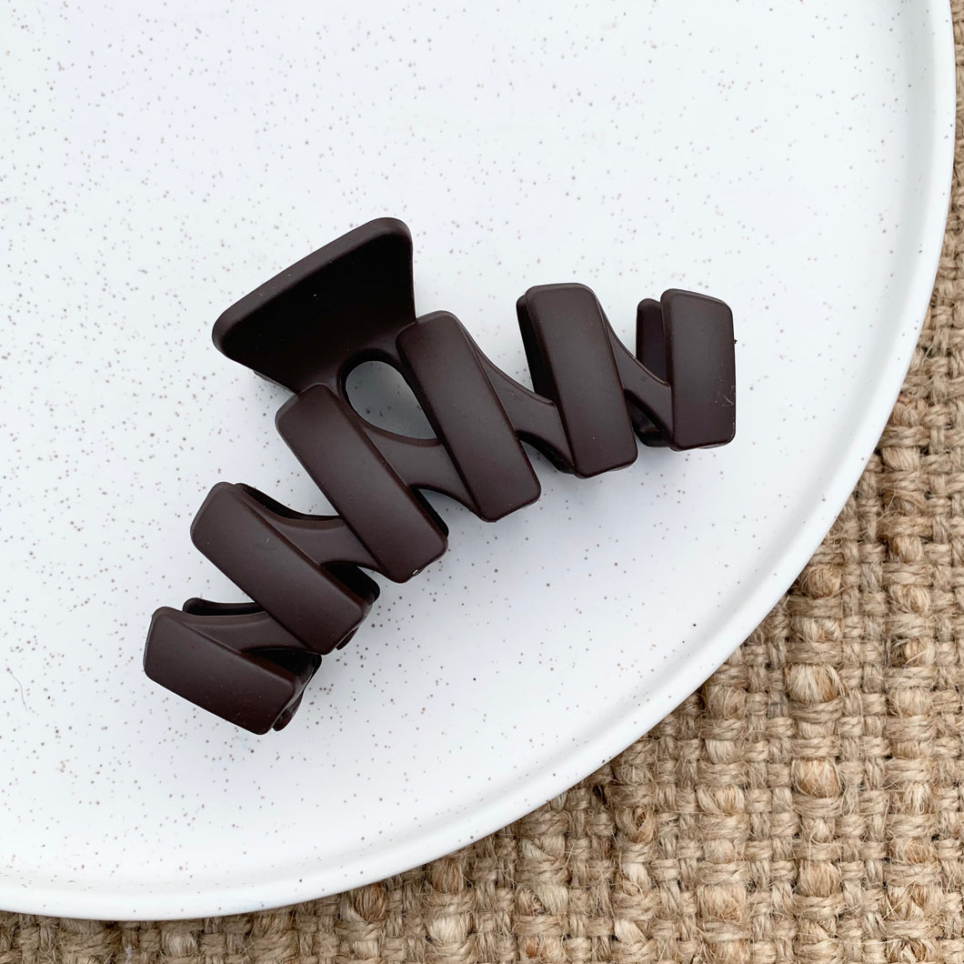 Dark Chocolate ZigZag Clip