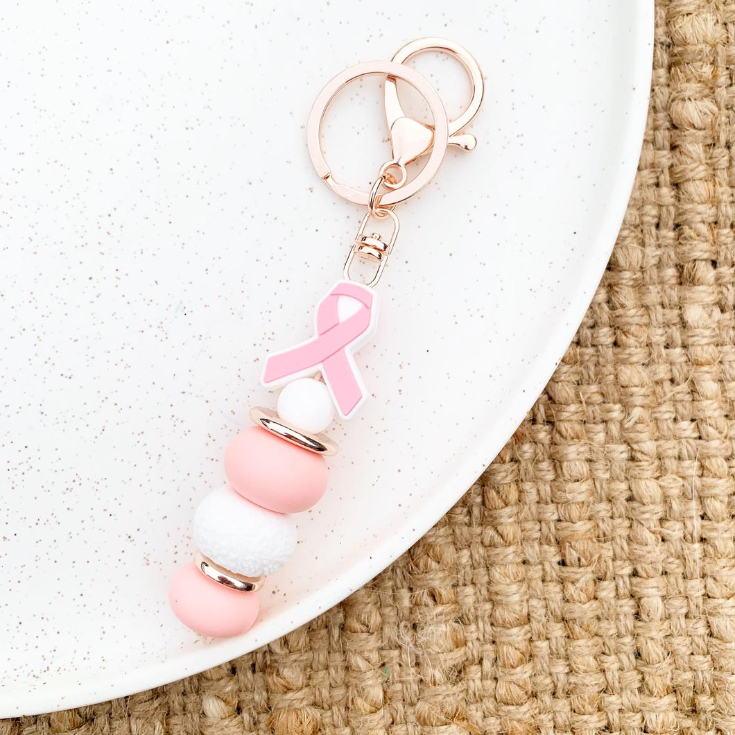 Pink Ribbon Keychain