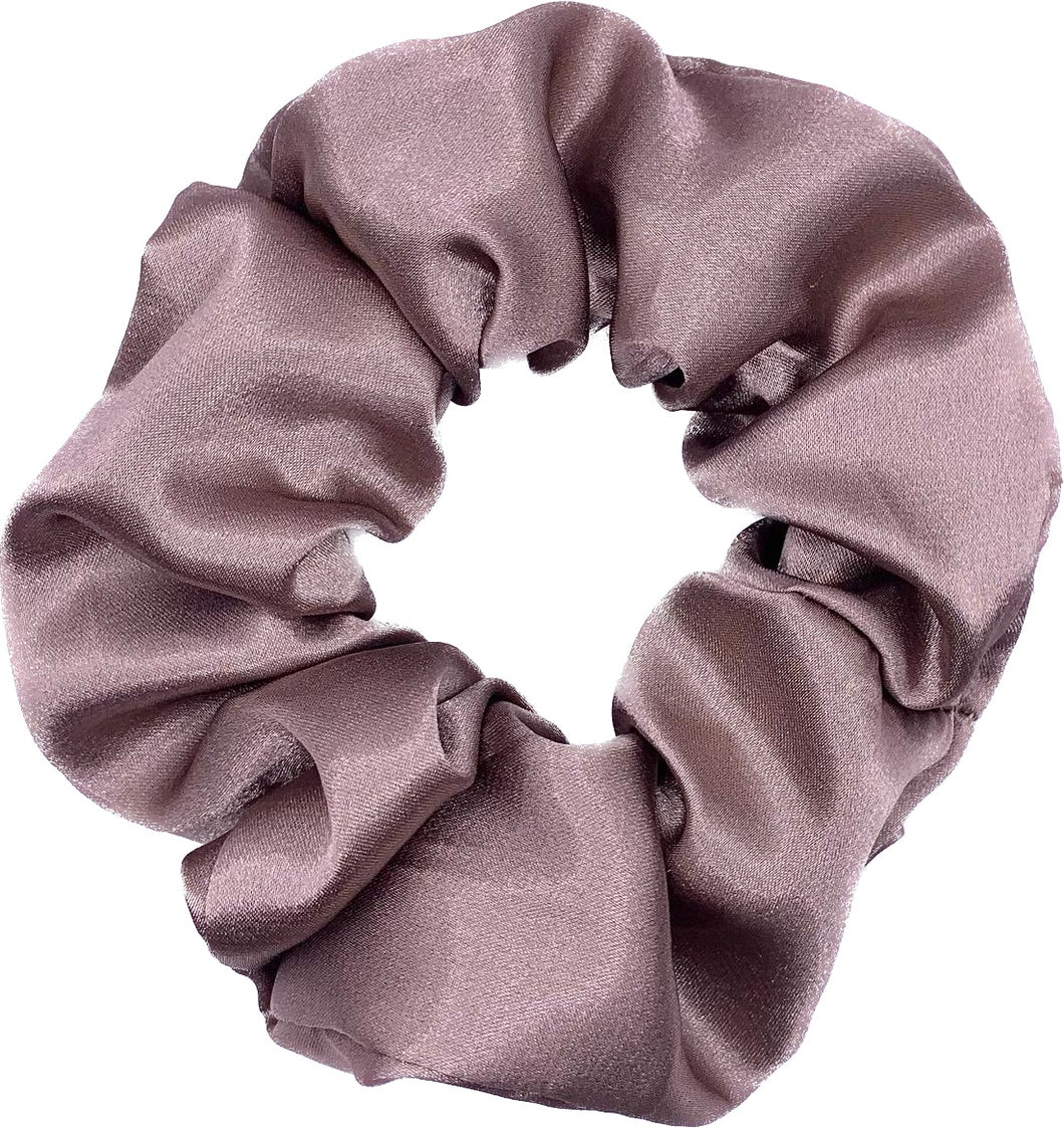 Mocha Satin Scrunchie