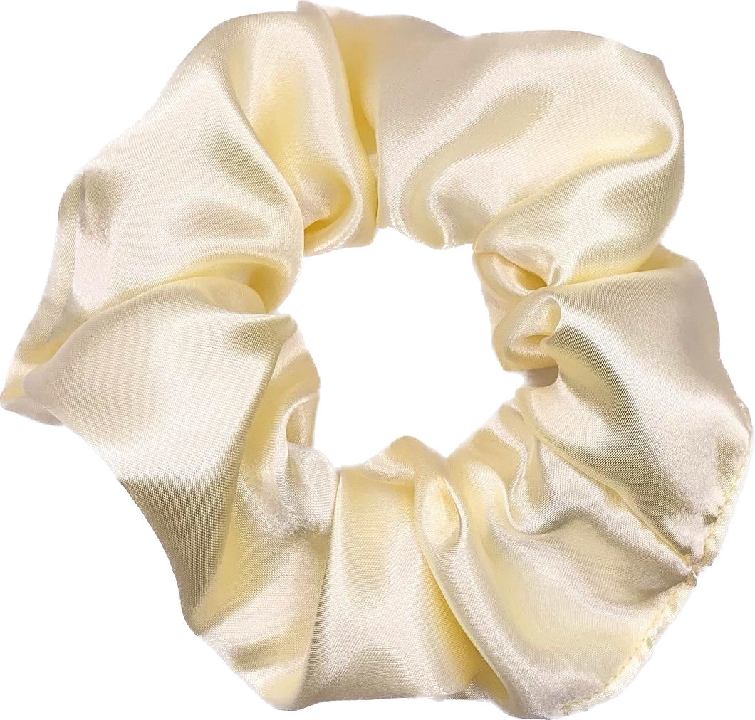 Baby Yellow Satin Scrunchie