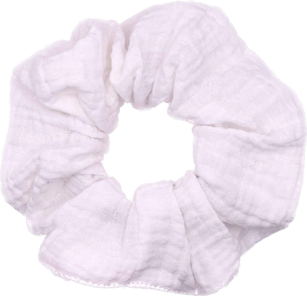 White Cloth Scrunchie