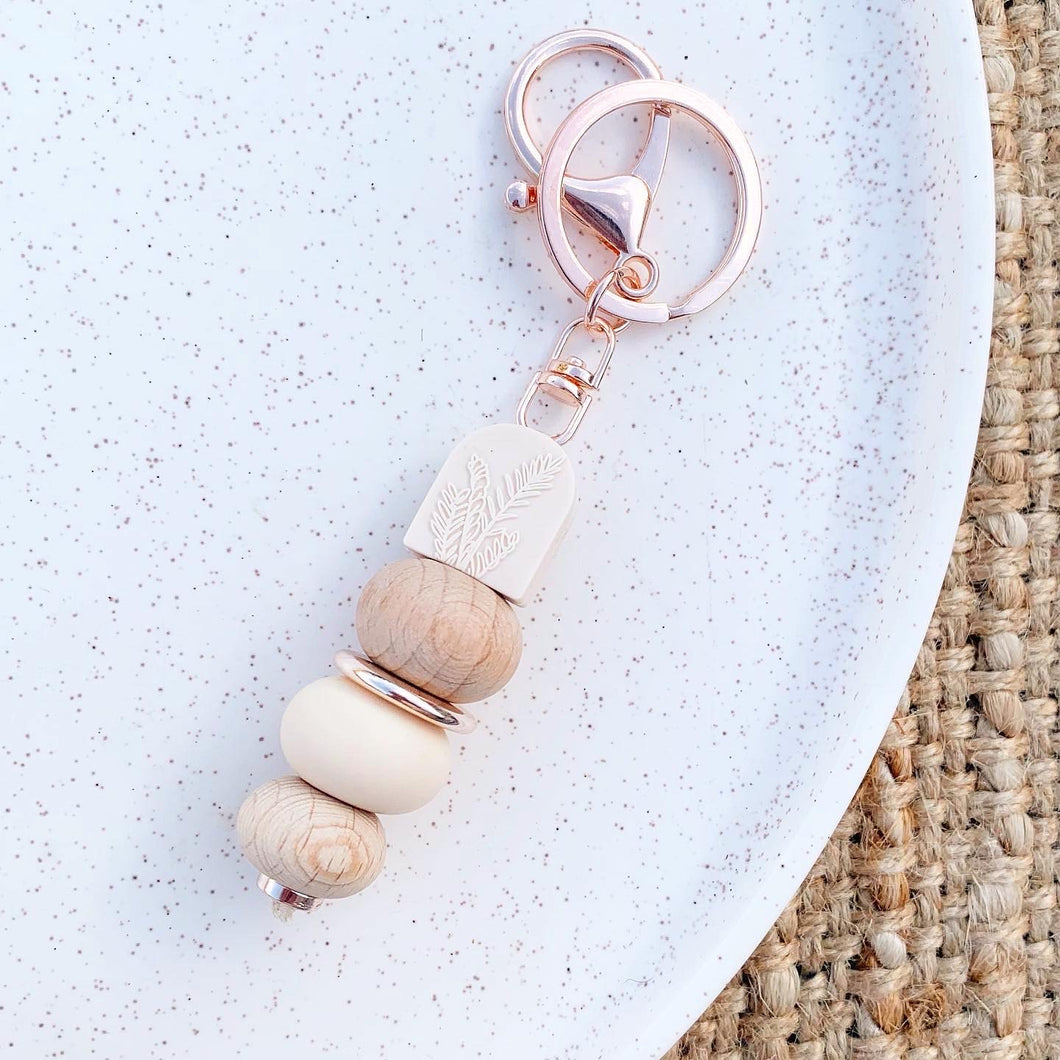 Beige Cara Arch Keychain