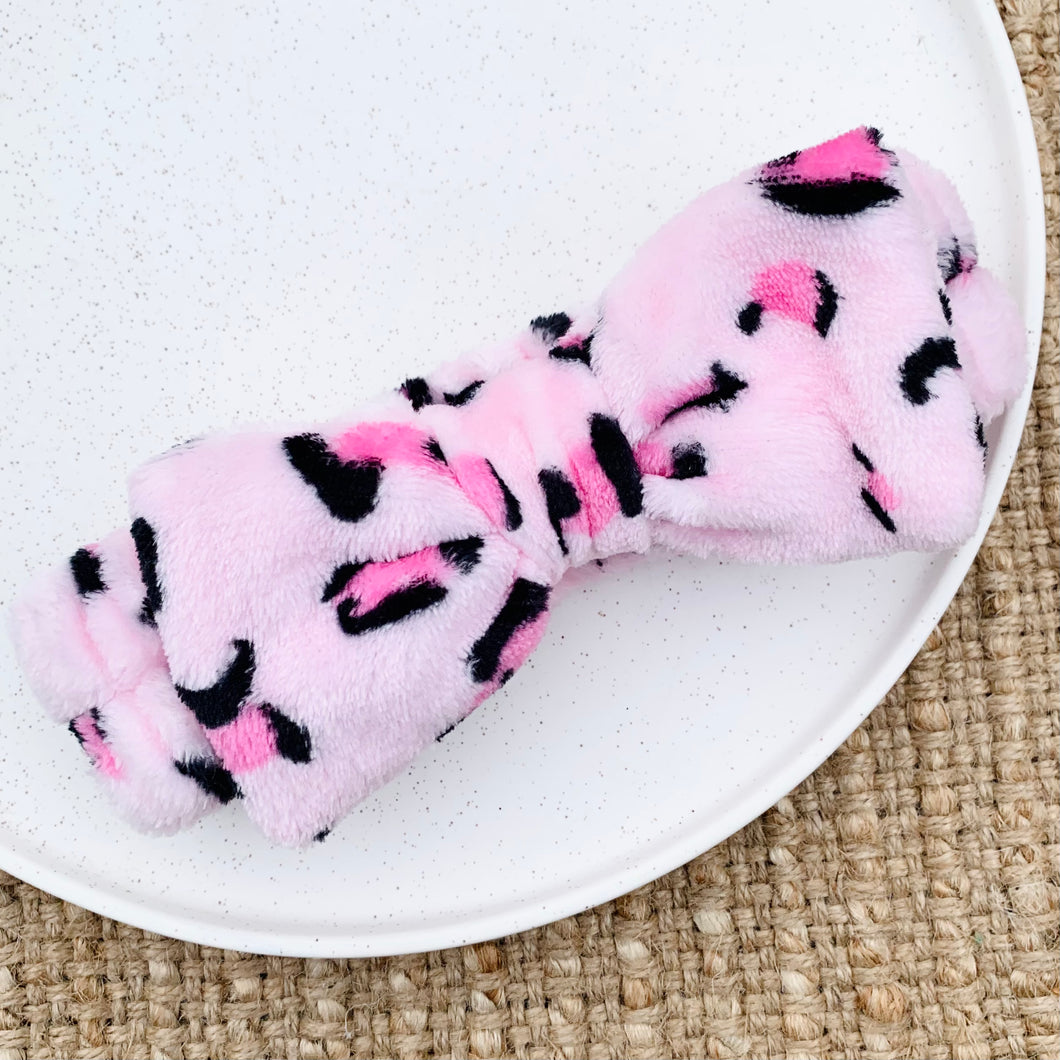 Pink Leopard Makeup Headband