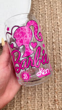 Load and play video in Gallery viewer, Barbie Girl Glass Can Tumbler
