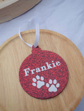 Load image into Gallery viewer, Personalised Red Glitter Bauble
