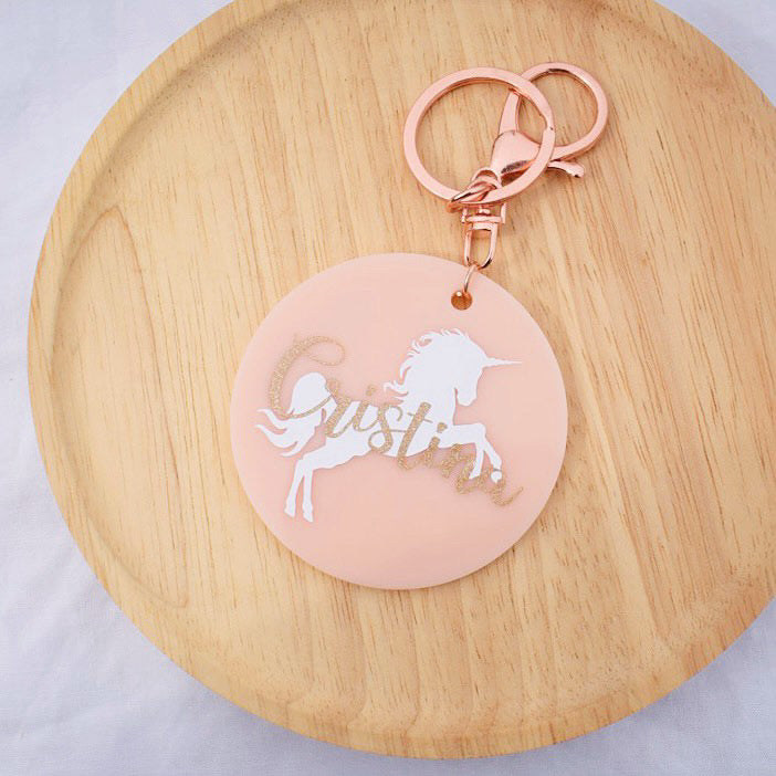 Personalised Peach Keychain