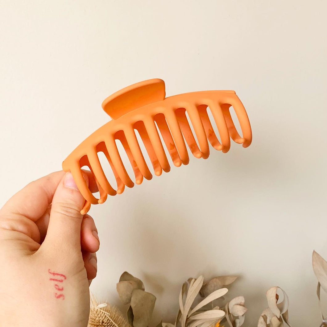 Summer Orange Claw Clip